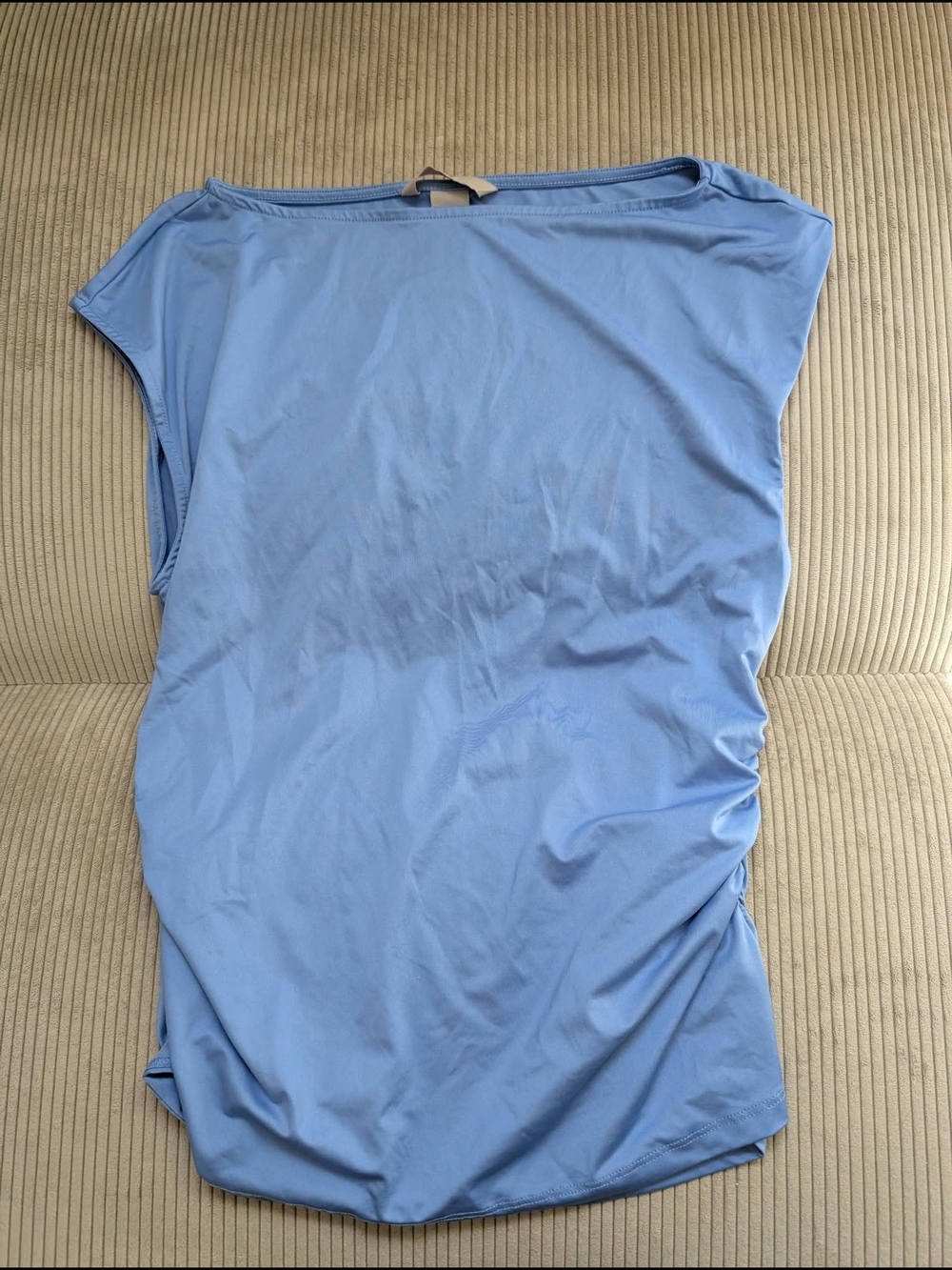 H&M Blue Sleeveless Top with Subtle Scoop Neck
